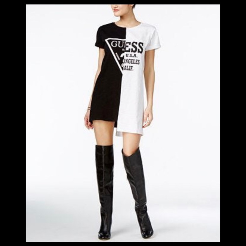 Asymmetrical Guess t-shirt dress Size Medium